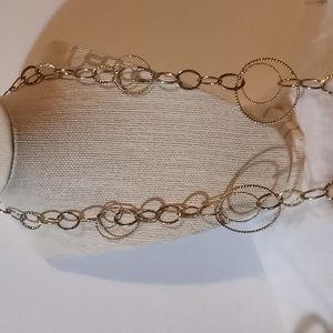 Kendra Scott long gold toned geometric necklace